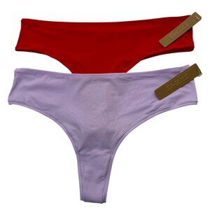 SKIMS Fits Everybody Thong‎ Lot of 2 Sugar Plum Ruby 3X